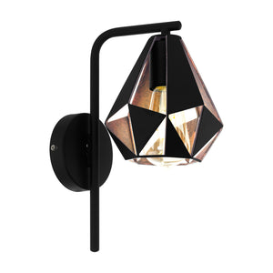 CARLTON 4 WALL LIGHT BLACK/COPPER