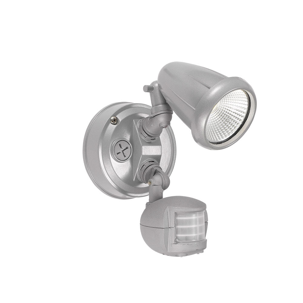 ILLUME Exterior Security Spotlight with Sensor Silver