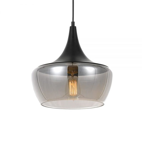 Landy 30cm Pendant Black/ Smoke - Lights Fans Action