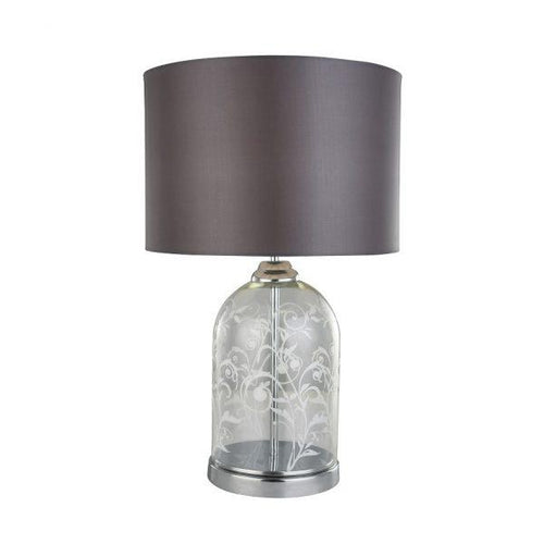 Lerato Floral Etched Table Lamp - Lights Fans Action