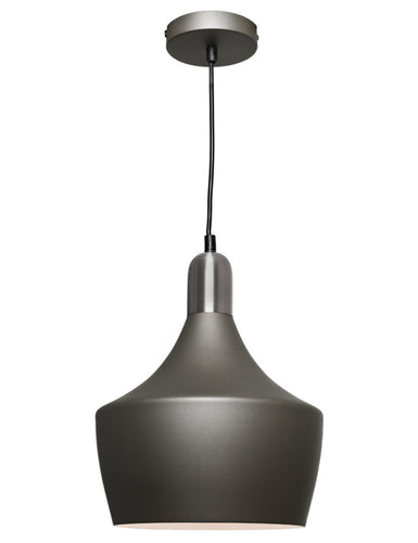 Bevo single pendant - SATIN CHROME