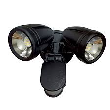 ILLUME LED Exterior Double Security Spotlight Black
