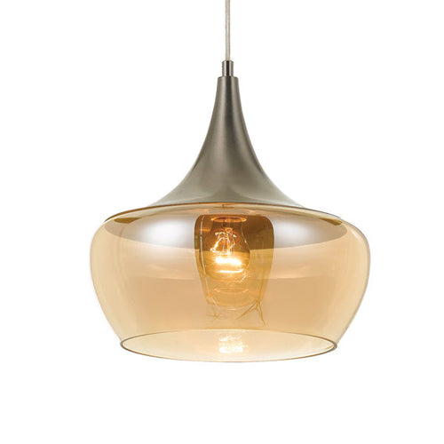 Landy 30cm Pendant Nickel/ Champagne - Lights Fans Action