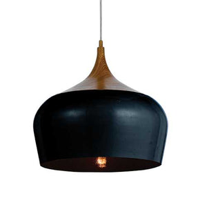 Polk 30cm Pendant Black Oak - Lights Fans Action