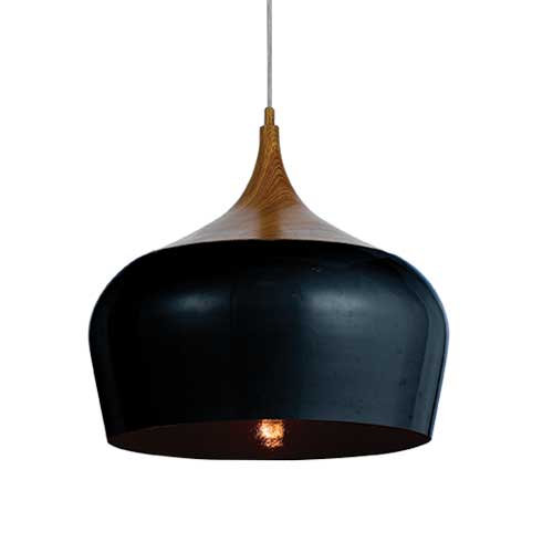 Polk 30cm Pendant Black Oak - Lights Fans Action