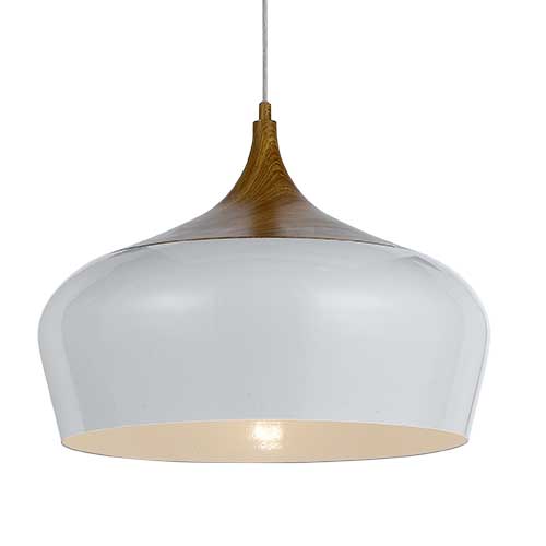Polk 46cm Pendant White Oak - Lights Fans Action