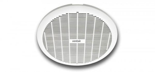 GYRO 250 - 290mm Cut-out - Round Plastic Grille - Ball bearing motor- Plug and Cable included - 3 year warranty -  White - Lights Fans Action