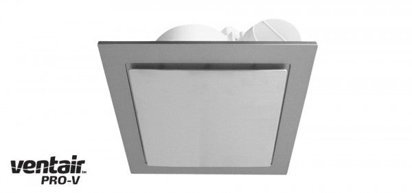 AIRBUS 250 Premium High Extraction Square Silver Exhaust Fan - Lights Fans Action