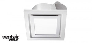 AIRBUS 250 - Premium Quality Side Ducted Square White Exhaust Fan With 14w LED Panel - Extra Low Profile - Lights Fans Action
