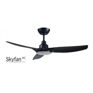 Skyfan DC 48"/1200mm 3 Blade DC Remote Control Ceiling Fan With Dimmable LED Light Black
