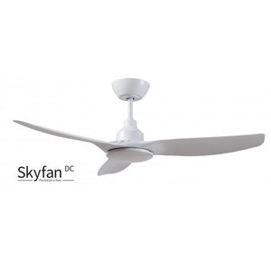 Skyfan DC 48"/1200mm 3 Blade DC Remote Control Ceiling Fan With Dimmable LED Light White