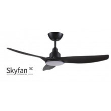 Load image into Gallery viewer, Skyfan DC 52&quot;/1300mm 3 Blade DC Remote Control Ceiling Fan With Dimmable LED Light Black