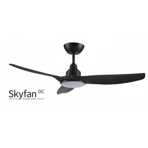 Skyfan DC 52"/1300mm 3 Blade DC Remote Control Ceiling Fan With Dimmable LED Light Black