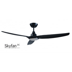 Skyfan DC 60"/1500mm 3 Blade DC Remote Control Ceiling Fan With Dimmable LED Light Black