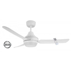 STANZA - 48"/1220mm 3 Blade Ceiling Fan with Light and Remote Control - White - Indoor/Covered Outdoor