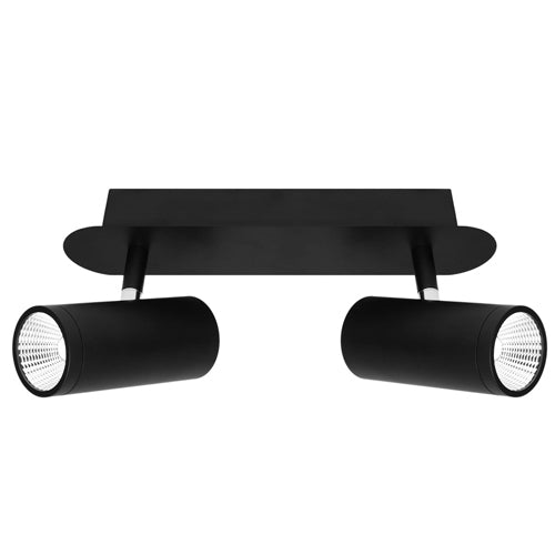 Urban 2 Light LED Bar Light Black Dimmable - Lights Fans Action